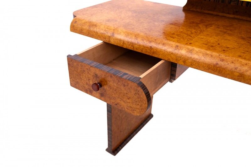Art Deco desk with extension, Poland, 1950s. After renovation.