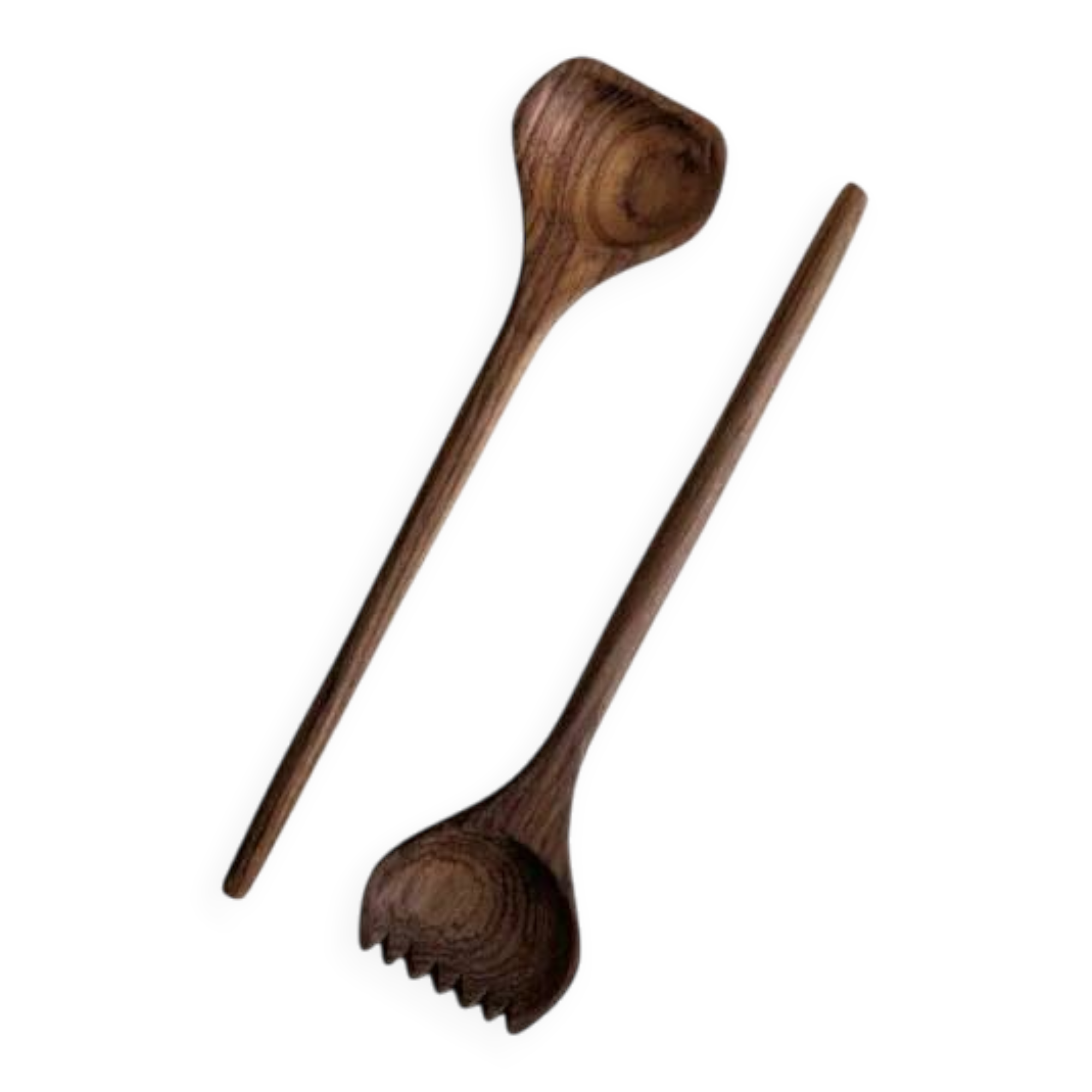 Teak salad servers