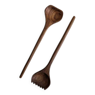 Teak salad servers