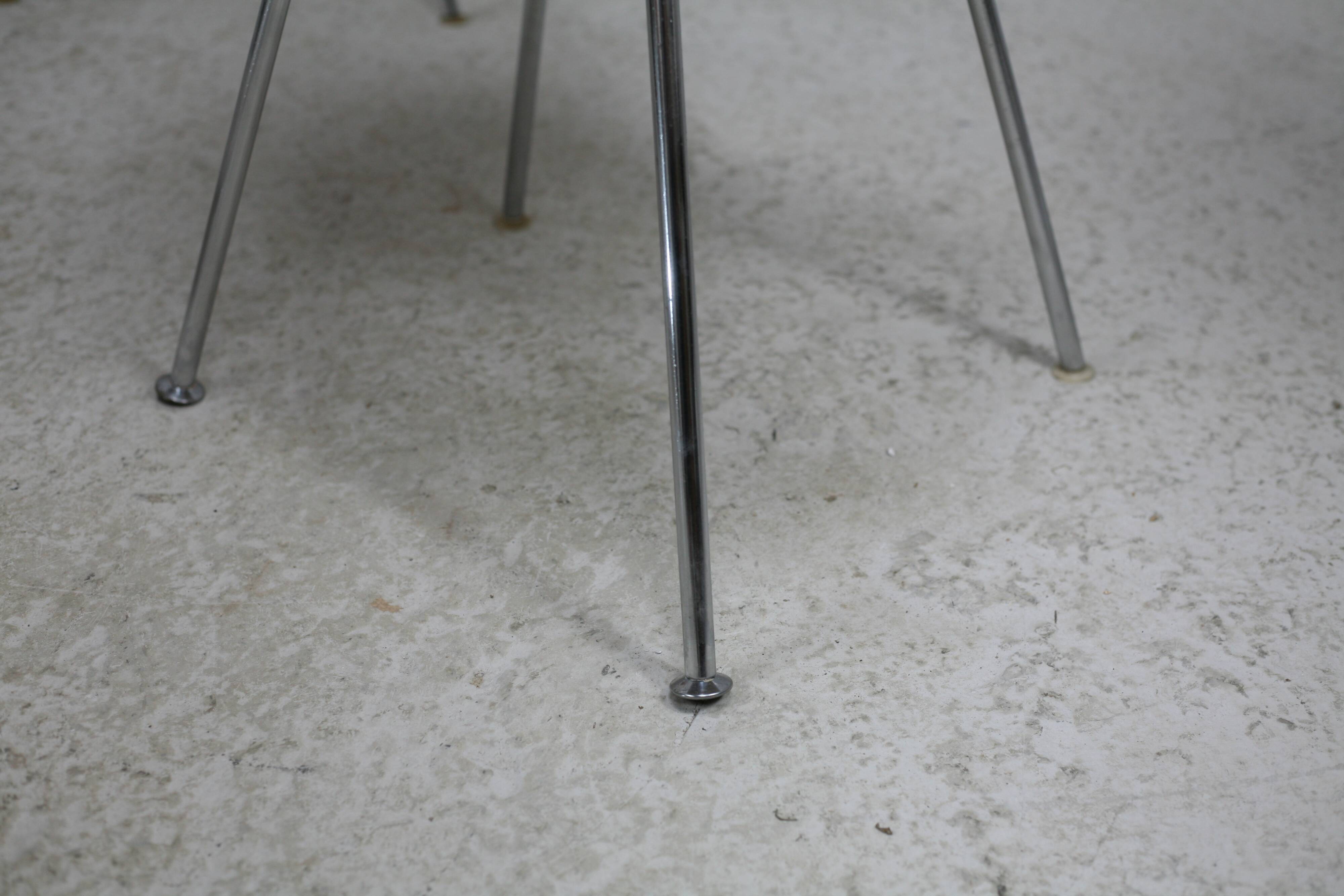 Ray & Charles Eames, Herman Miller edition, set of 4 orange chairs. Circa 1960