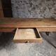 Antique French farmhouse dining table in oak and poplar, 1850–1900