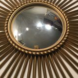 Mirror sun bulging Chaty Vallauris signed vintage