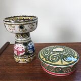 Quimper earthenware candle holder