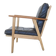 Danish mid-century teak & oak armchair, 1950s