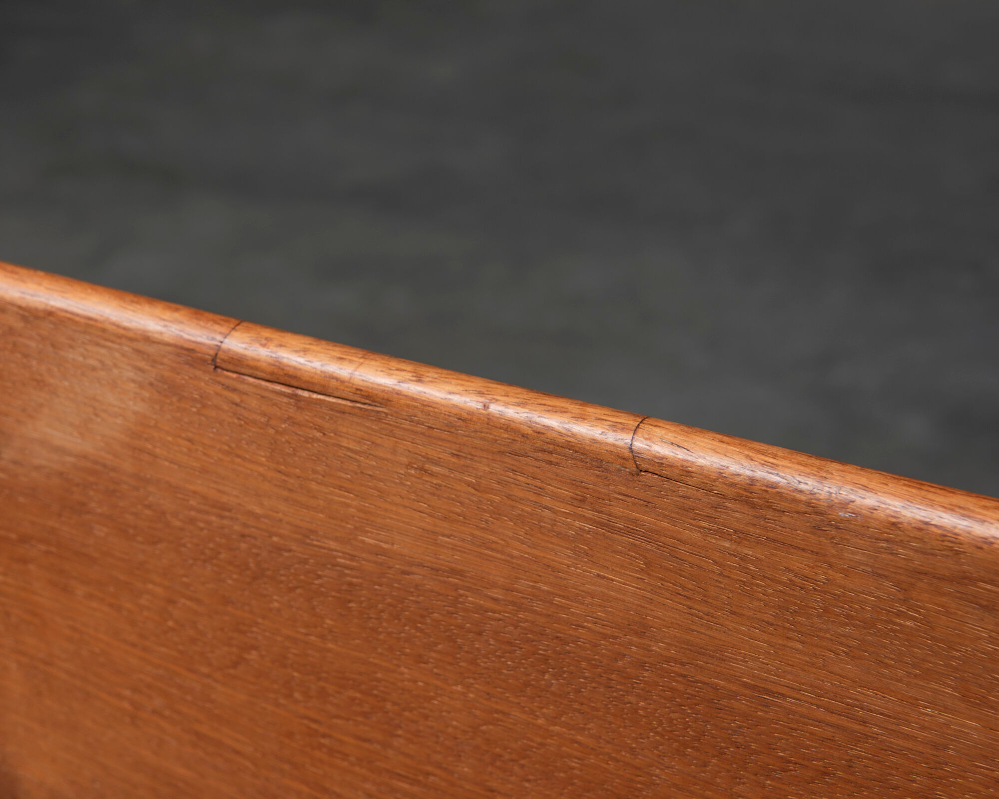 Solid teak bench, Netherlands, 1950s