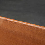 Solid teak bench, Netherlands, 1950s