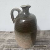 Beige ceramic vase signed Pierre Grau