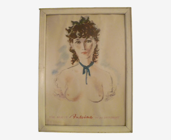 Affiche pub " une beaute antoine" vue par dignimont 60's