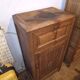 Art Deco radio/gramophone cabinet – solid oak – 1930s-40s