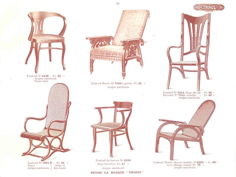 Morris adjustable chair no.6392 by Otto Prutscher for Thonet Austria