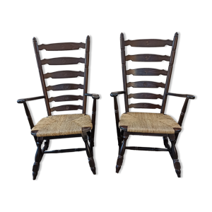 Paire fauteuils campagnard Baumann