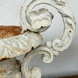 Pair of cast iron garden vases late nineteenth