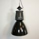 Black Enamel Industrial Lamp from Elektrosvit, 1960s