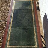 Coffee table on leather