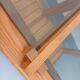 Vintage rectangular coffee table in pine and smoked glass from the 70s and 80s.