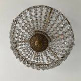 Old ceiling lamp basket with grapevines and bronze