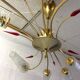 Lustre 8 brass lights and blown glass - 60s
