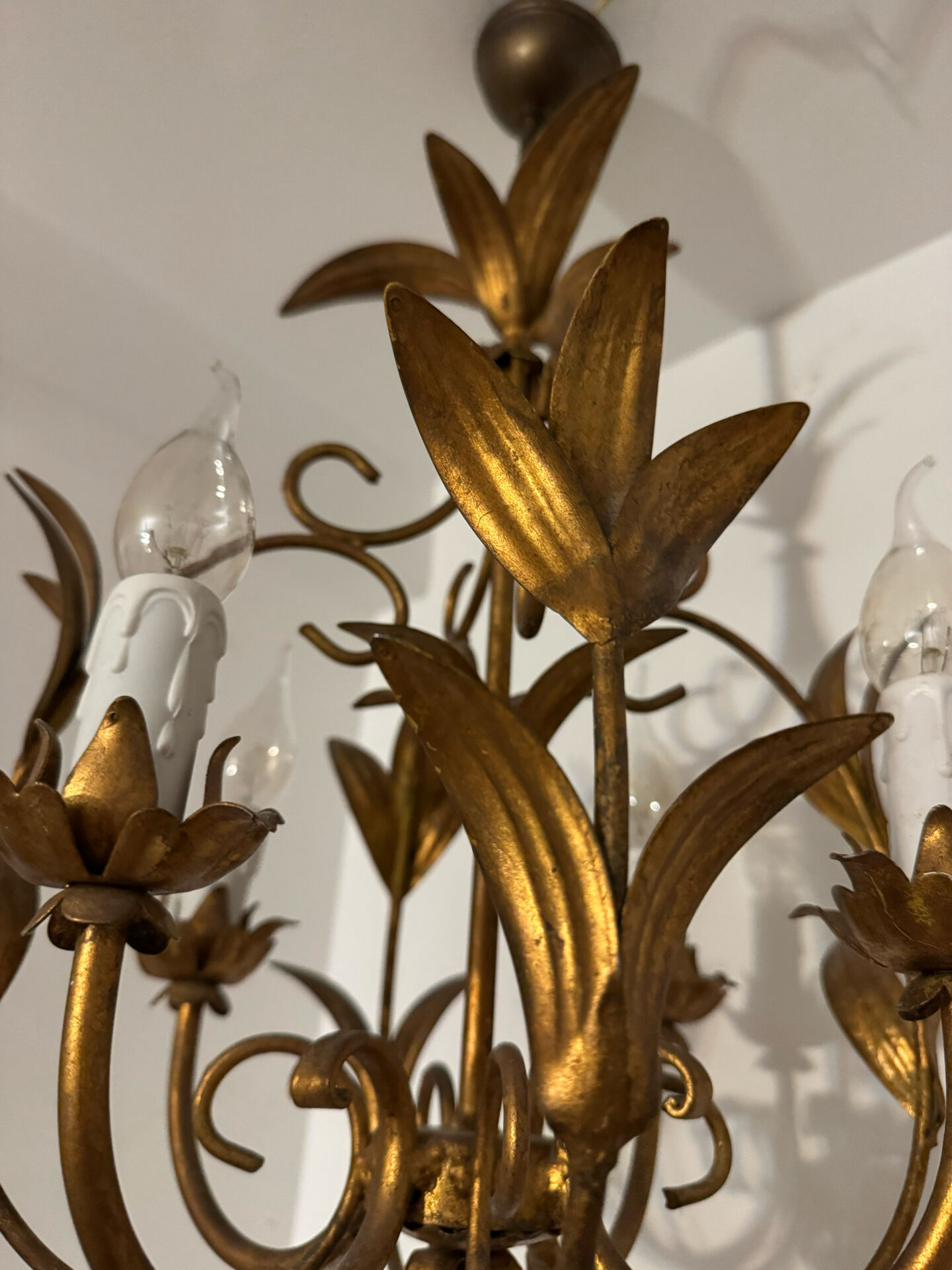 Golden palm leaf lustre 1970s