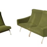 3 armchairs signed Gilbert Steiner model "galion" 1960