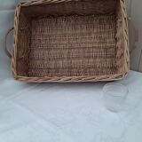 Wicker storage basket