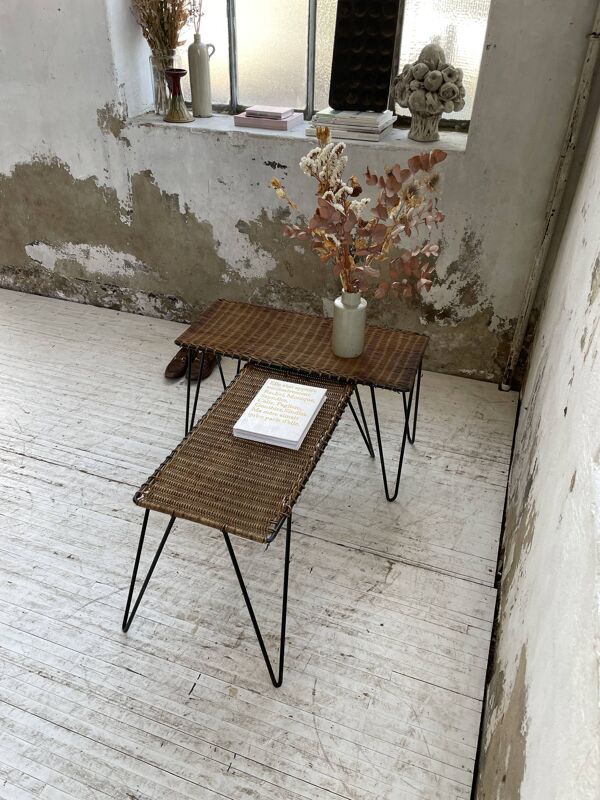 Duo de tables osier RaouDuo de tables osier Raoul Guysl Guys