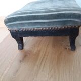 Wooden and velvet footrest