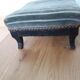Wooden and velvet footrest