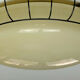 1930s to 50s glass ceiling lamp plafoniere with metal wire and brass frame