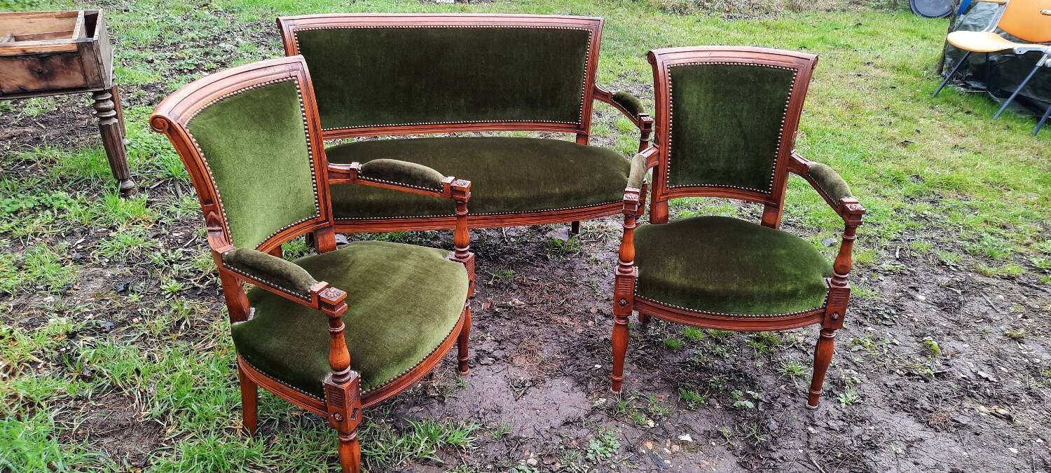 Directoire salon (sofa + 2 armchairs)