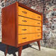 Commode Vintage Pieds Compas, Meuble Ancien