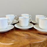 Villeroy & boch espresso or coffee cups with saucers, diamant series from the 1980s