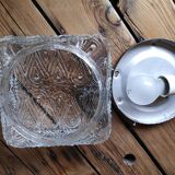 Square glass ceiling light