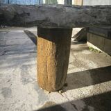 Large brutalist slate table