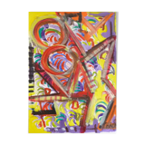 Abstraction rouge et jaune