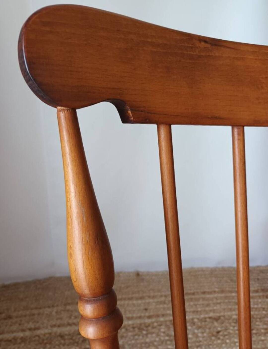 Vintage rocking chair made of beech wood