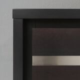 Brutalist Mid-century Belgian Black Oak Sideboard, Belgium 1970s