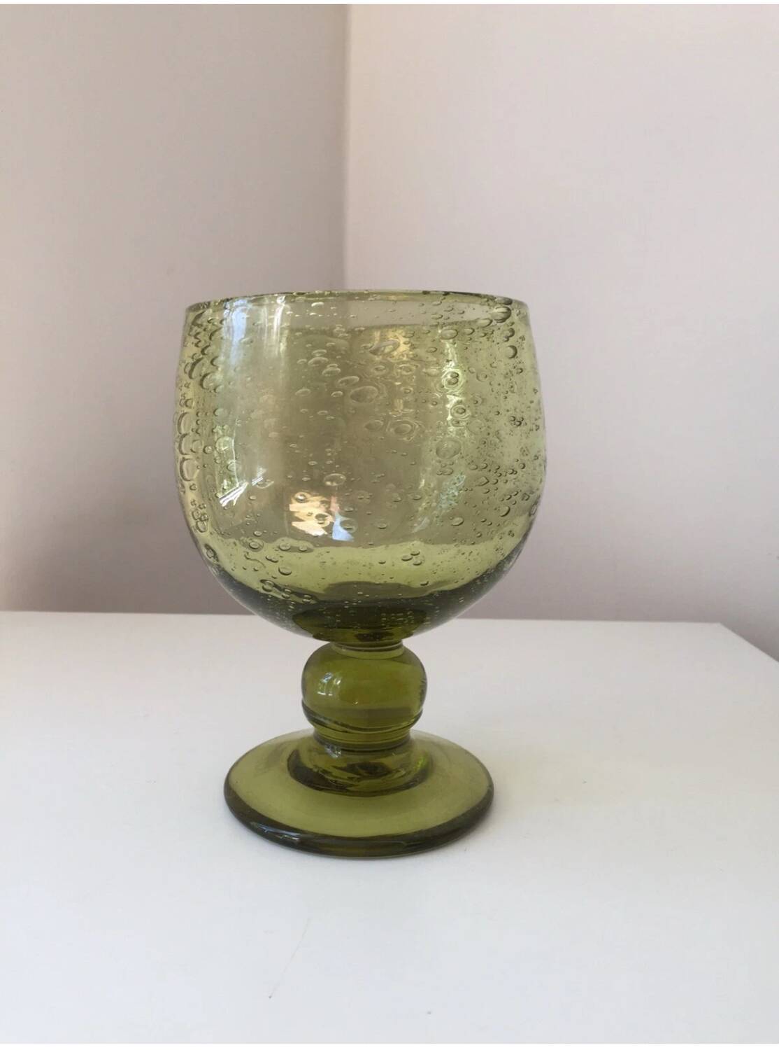 Large decorative Biot bubbled glass, hand-blown in France
