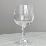Set of 6 chiseled crystal digestive glasses