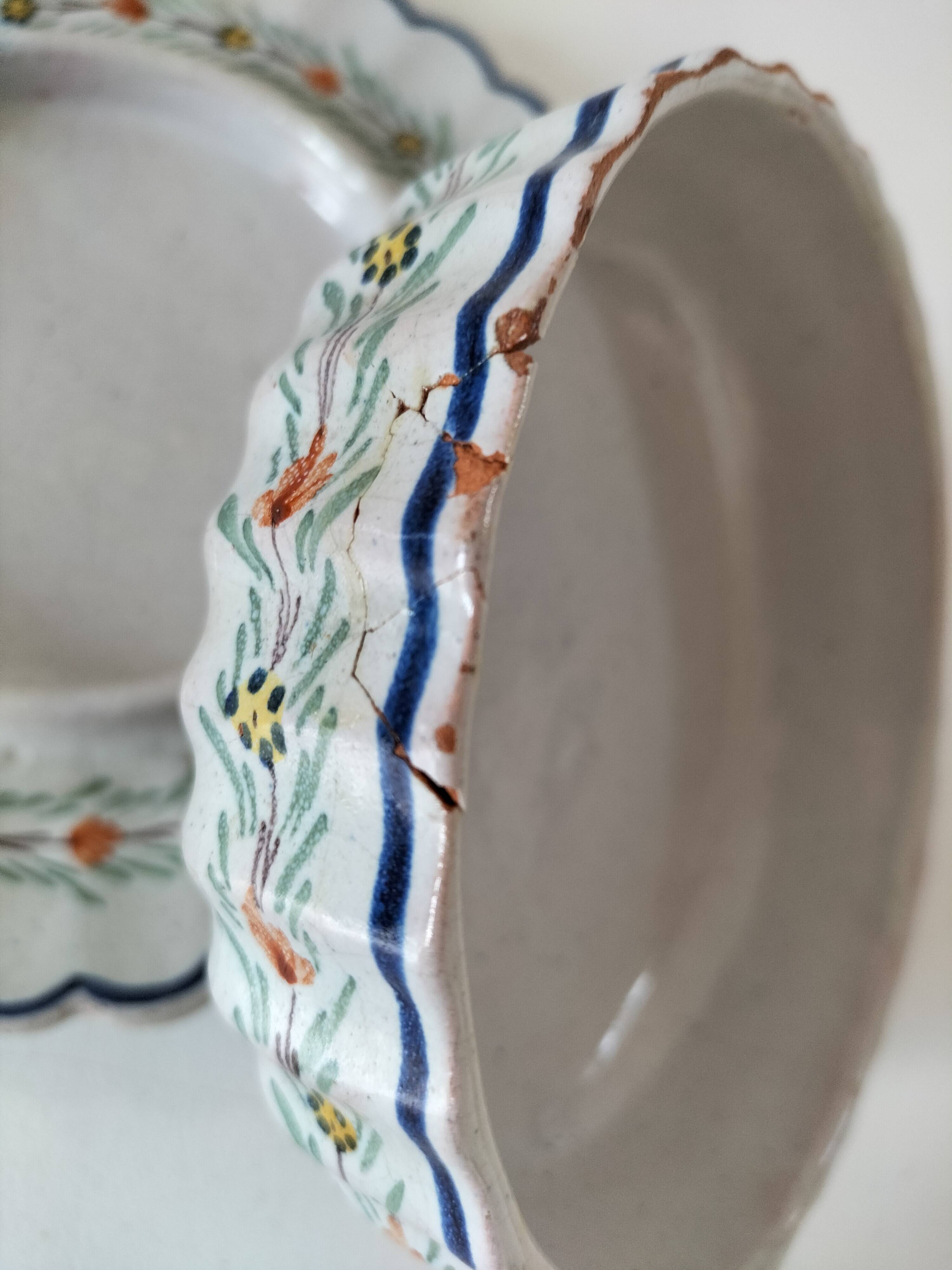 Covered cheese dish in Quimper earthenware – late 19th, early 20th century