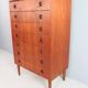 Mid-century modern Danish chest of seven drawers, tallboy in teak, 1960s