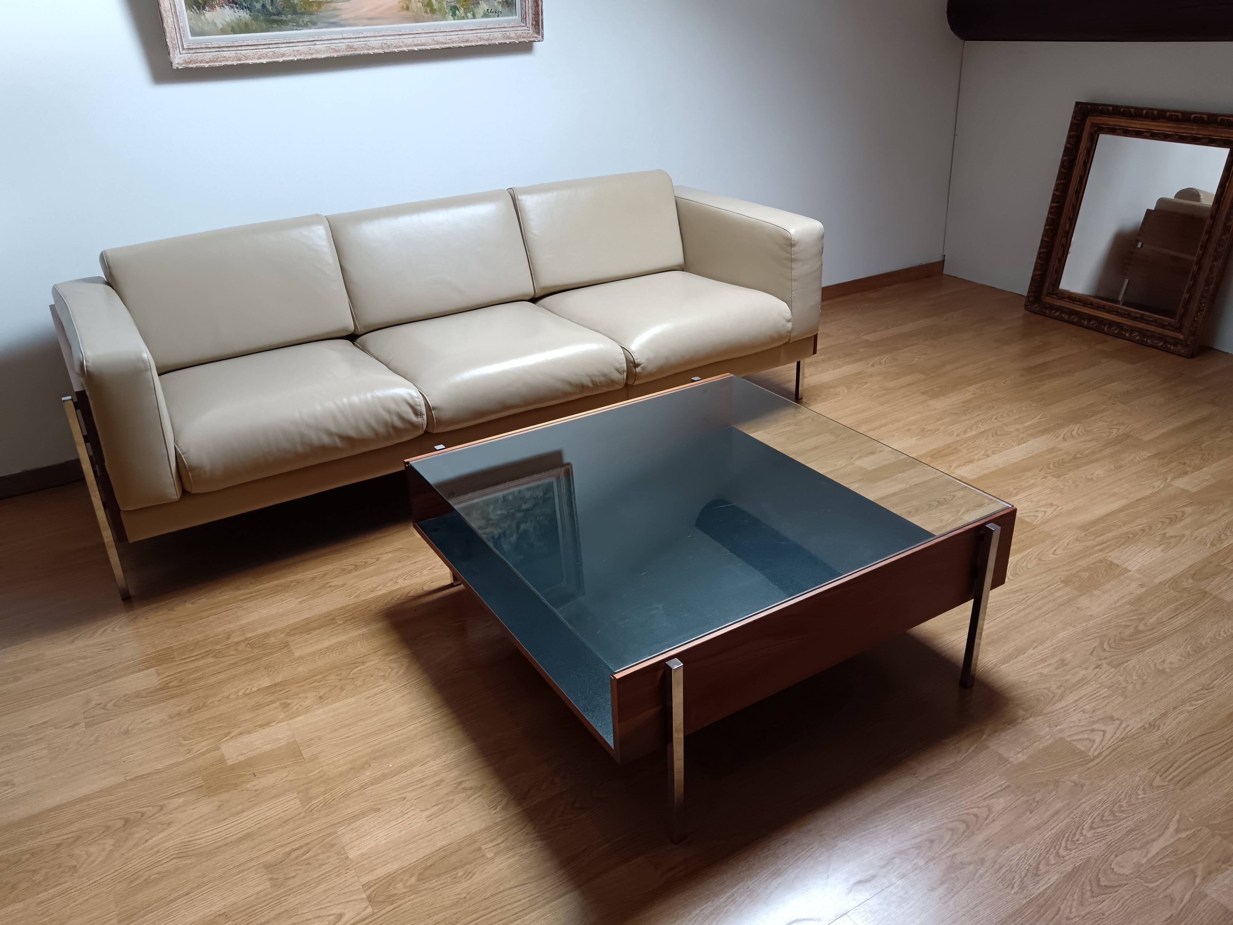 Wood and glass coffee table, Robin Day for Habitat