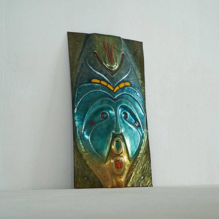 Franco Bastianelli enamelled mask for Laurana Pesaro