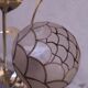 Floral floor lamp in pearlescent Capiz, 1970s.