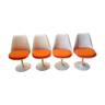Ensemble de 4 chaises pivotantes d'Eero Saarinen