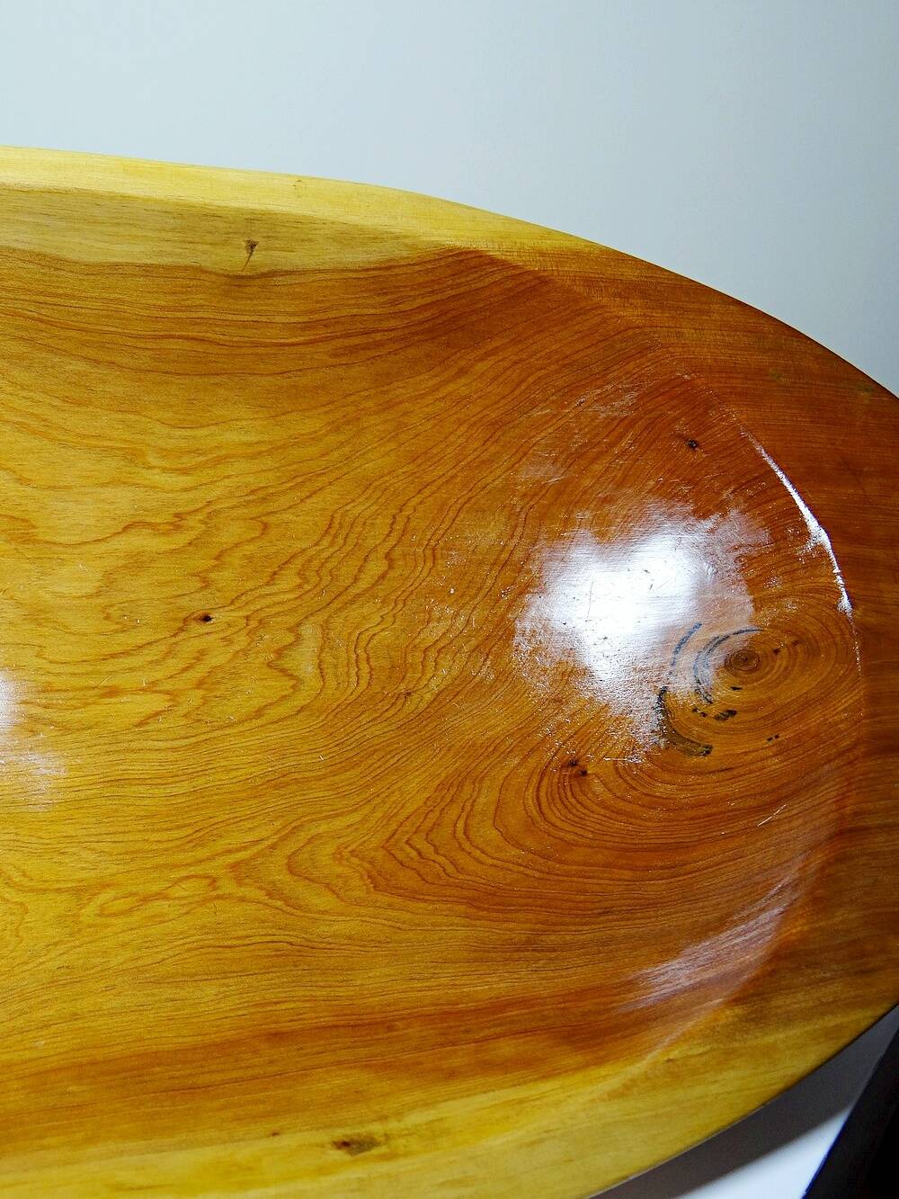 Large vintage Moroccan wooden dish, bowl, or hollow