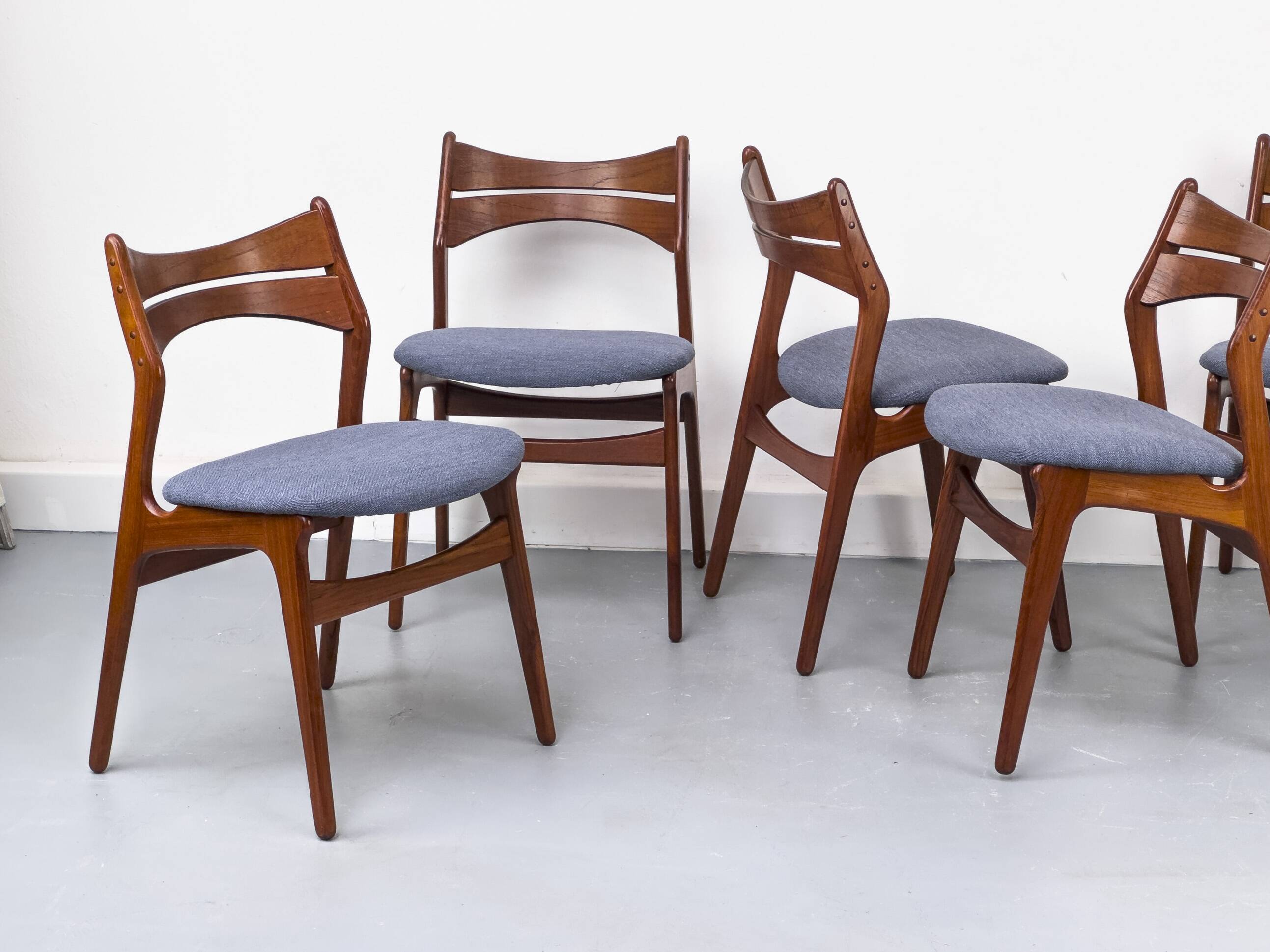 6 Danish Teak Dining Chairs by Erik Buch for Chr. Christensens, 1960s