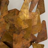 Auguste fixed sculpture metal appliqué patinated around 1970