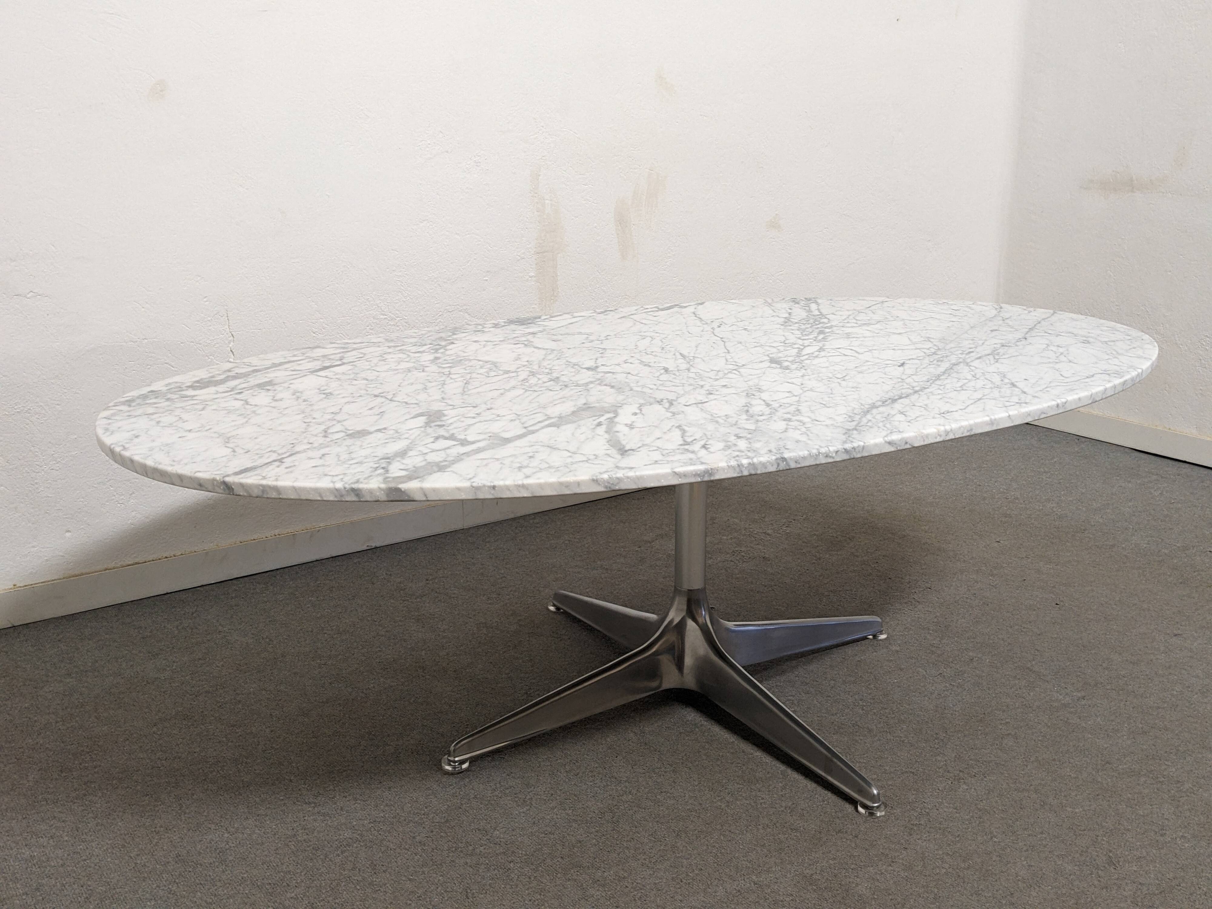 Oval marble coffee table by Horst Brüning, 1960s-1970s