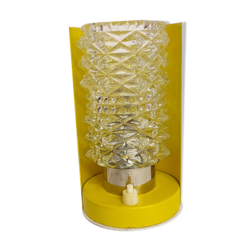 Metal and glass table lamp. Spain, 1970s.