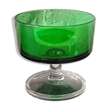 6 stemmed cups in emerald green, Cavalier Luminarc France